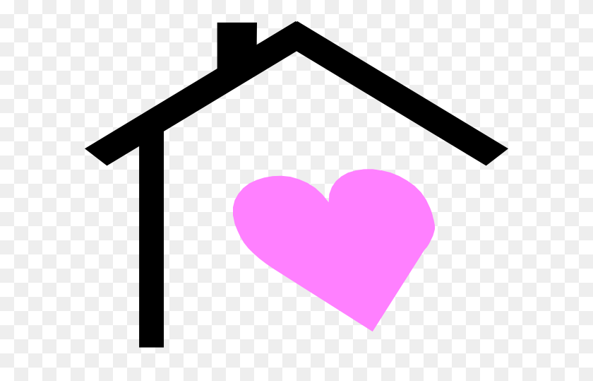 600x479 House Roof And Heart Clip Art - Roof Repair Clip Art