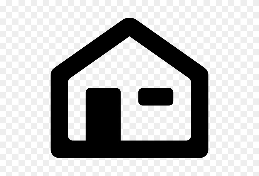 512x512 House Silhouette Icon - House Outline PNG