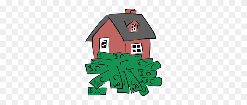 264x297 House Sitting On A Pile Of Money Clip Art - Money Tree Clipart