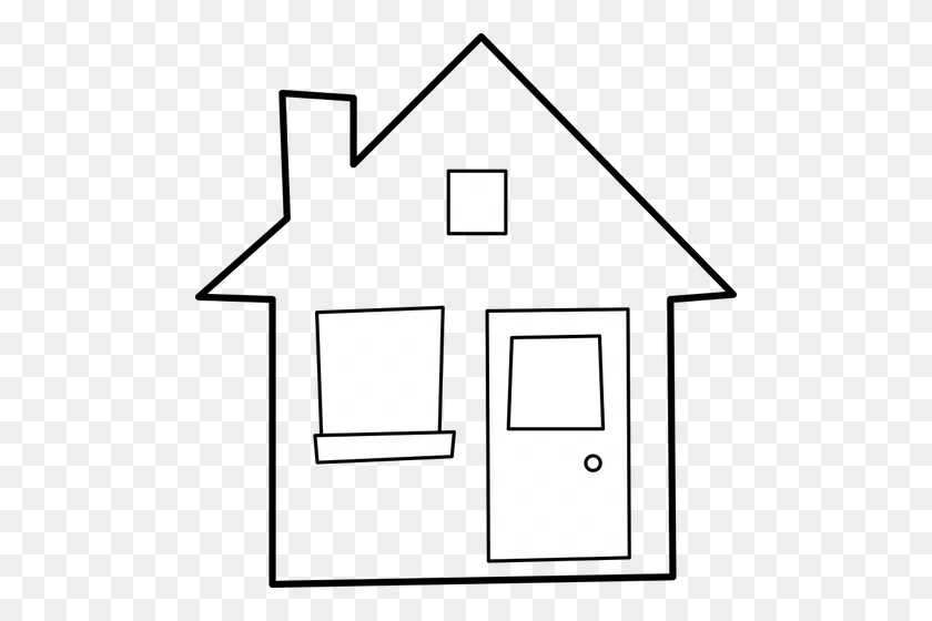 488x500 House Vector Sketch - Gingerbread House Clipart Black And White