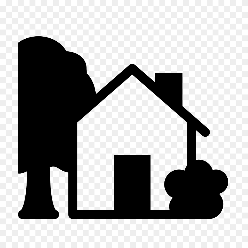 1600x1600 House With A Garden Filled Icon - Garden PNG