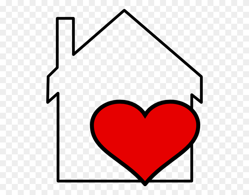 528x597 Дом С Сердцем Картинки Дом И Контур Сердца Картинки - Красный Дом Клипарт