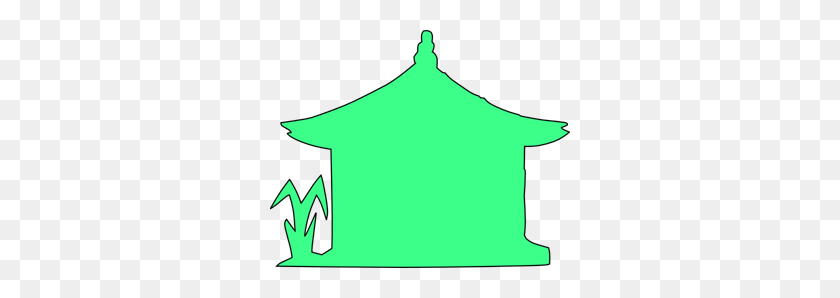 300x238 House With Plants Outline Clipart Png For Web - House Clipart Outline