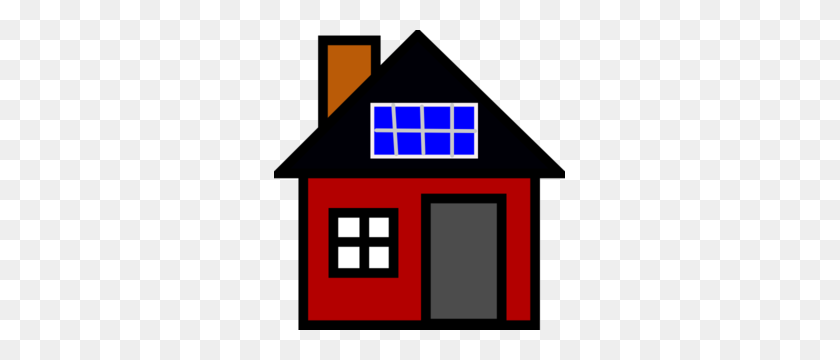 291x300 House With Solar Panel Clip Art - Panel Clipart