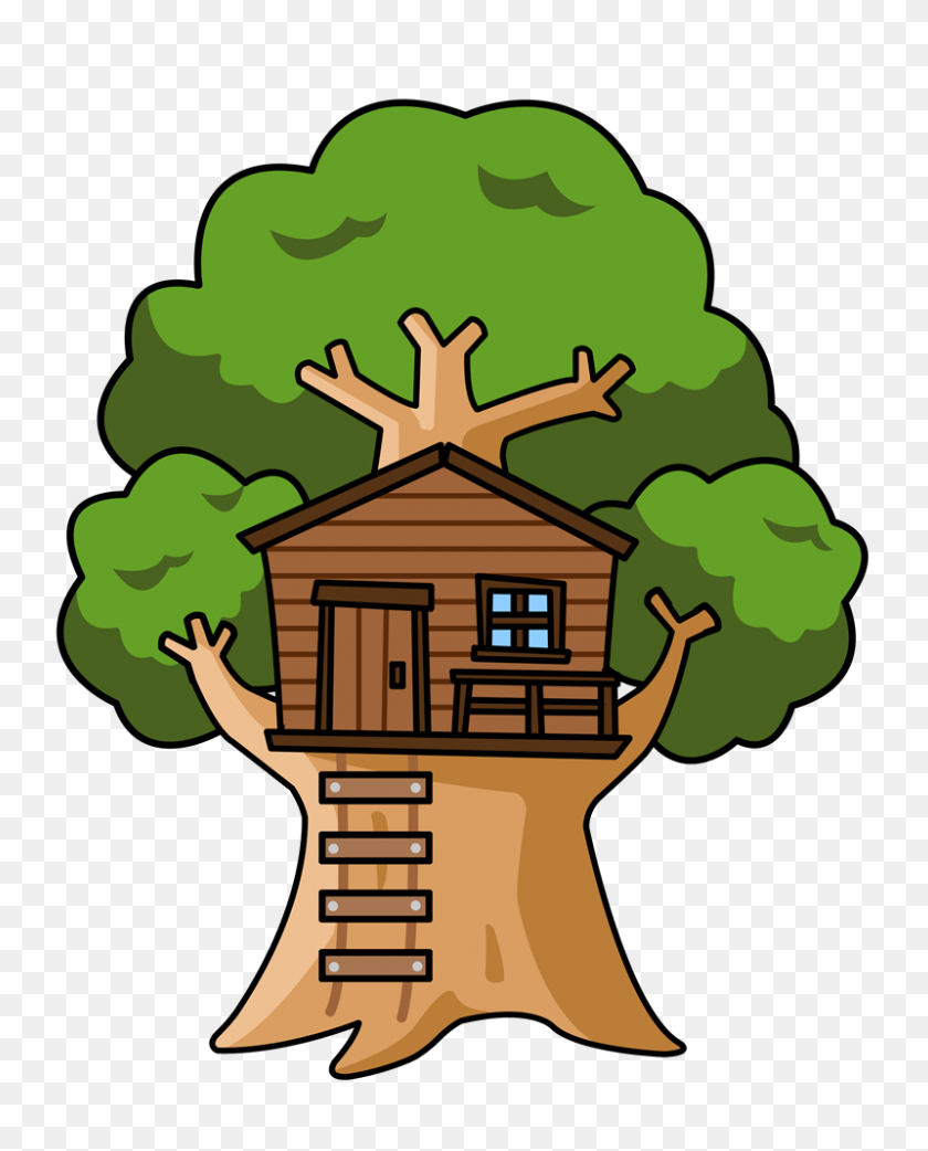 800x1008 Дом С Деревьями Png Коллекция - Маленькое Дерево Png Клипарт