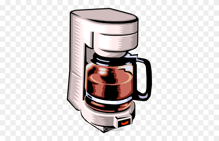 327x480 Household Coffee Maker Royalty Free Vector Clip Art Illustration - Coffee Maker Clipart