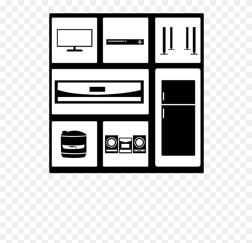530x750 Household Computer Icons Home Theater Systems Home Appliance Free - Refrigerator Clipart Free
