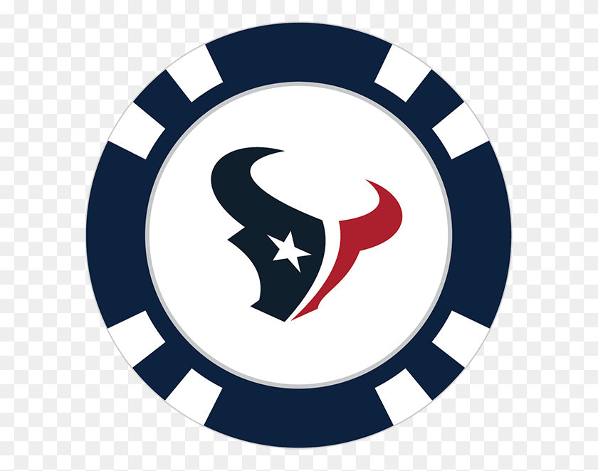 600x602 Houston Texans Poker Chip Ball Marker - Texans Logo PNG