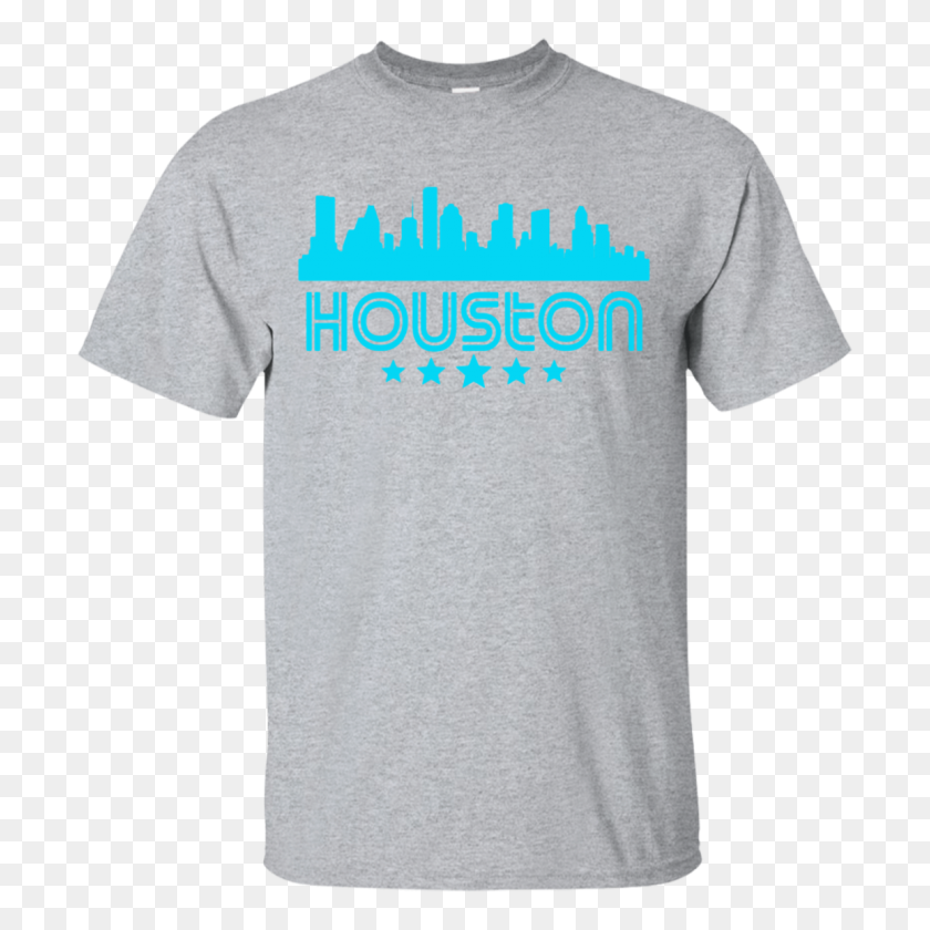 1155x1155 Houston Texas Skyline Retro Style T Shirt - Houston Skyline PNG