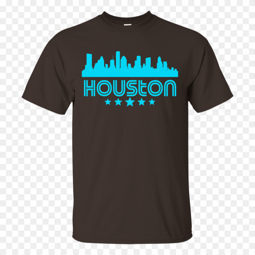 1155x1155 Houston, Texas Skyline De Estilo Retro Camiseta De Texas - Horizonte De Houston Png