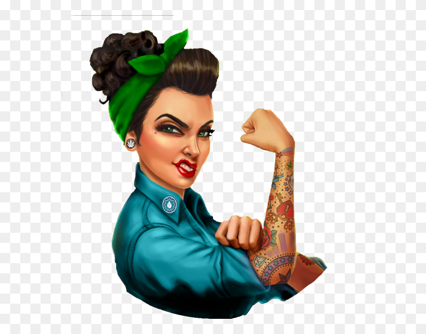 600x600 How Cannabis Can Take Your Workout To The Next Level - Rosie The Riveter PNG