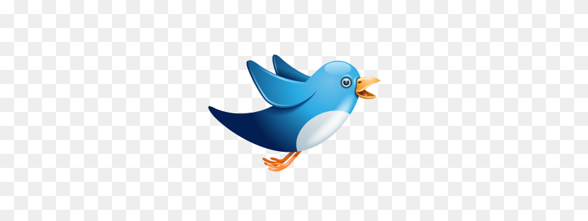 256x256 How To Add Animated Flying Twitter Bird Widget To Blogger - Cartoon Bird PNG