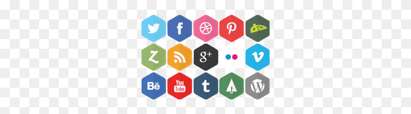 262x174 How To Add Social Media Icons Using Image Sprites - Social Icons PNG