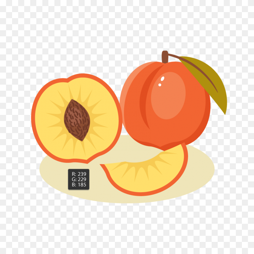 850x850 Cómo Crear Una Ilustración De Melocotón En Adobe Illustrator - Peach Emoji Png