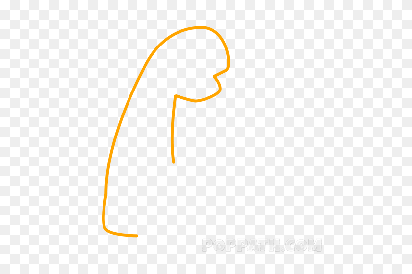 500x500 How To Draw A Biceps Emoji Pop Path - Muscle Emoji PNG