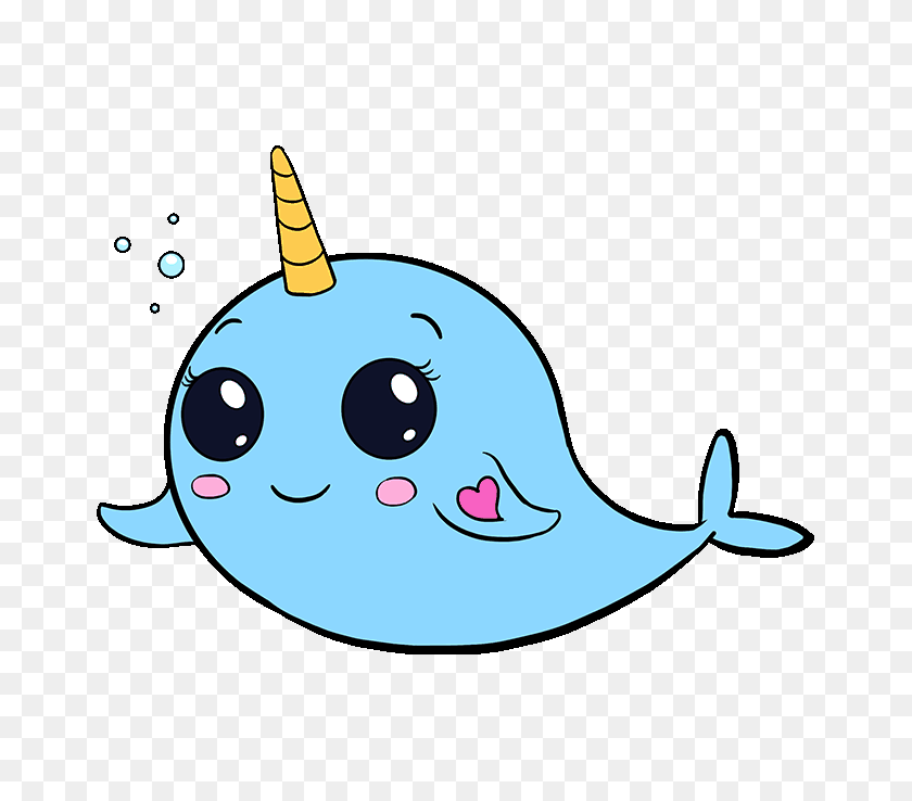 680x678 How To Draw A Cute Narwhal - Cute Narwhal Clipart