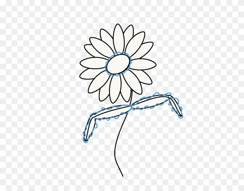 678x600 How To Draw A Daisy Easy Drawing Guides - Falling Rose Petals PNG