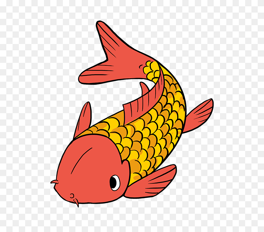 680x678 How To Draw A Koi Fish - Koi Fish PNG