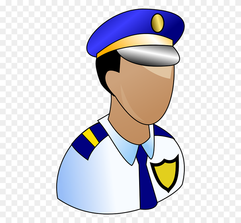 448x720 How To Draw A Police Hat Group With Items - Police Hat Clipart