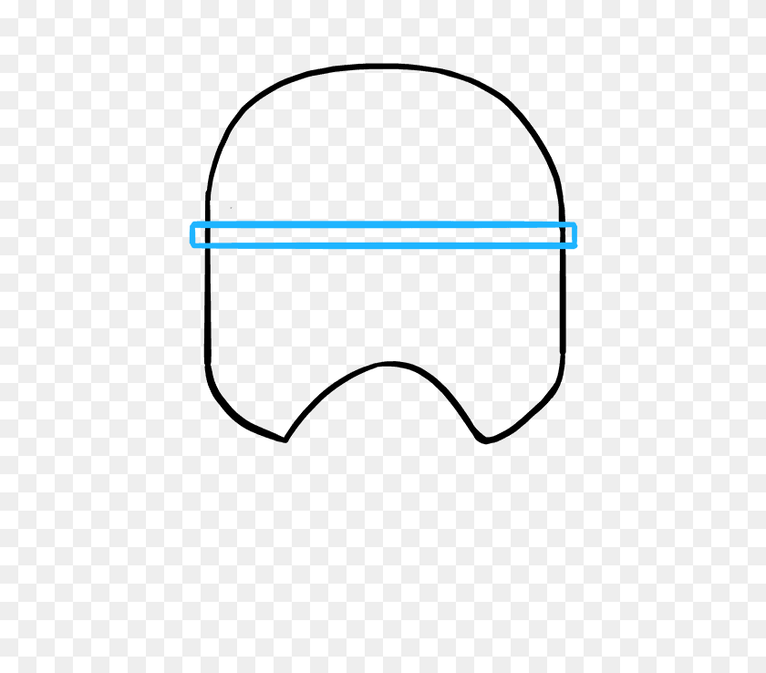 680x678 How To Draw A Stormtrooper Helmet Really Easy Drawing Tutorial - Stormtrooper Helmet PNG