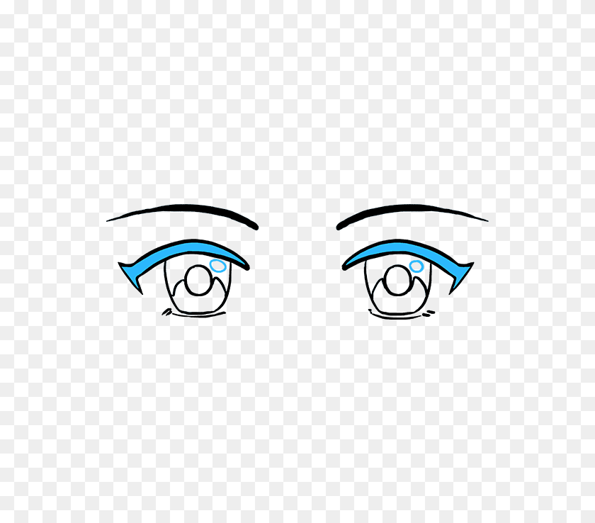 680x678 Cómo Dibujar Ojos De Anime - Líneas De Anime Png