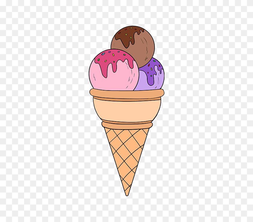680x678 How To Draw Ice Cream - Waffle Cone Clip Art