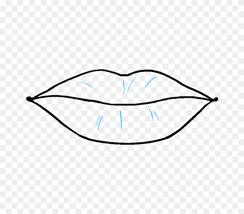 680x678 Cómo Dibujar Labios Tutorial De Dibujo Realmente Fácil - Imágenes Prediseñadas De Labios En Blanco Y Negro