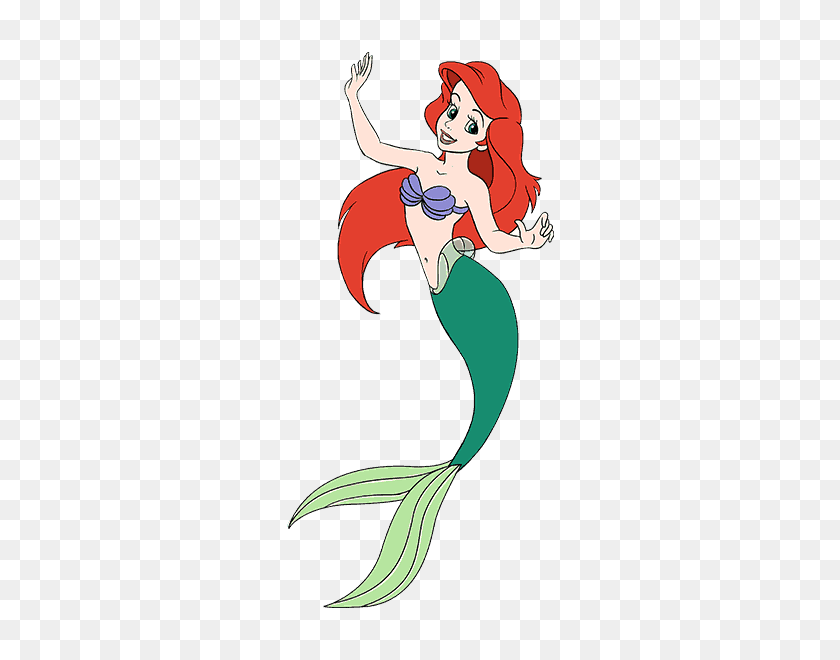 678x600 Cómo Dibujar La Sirena Ariel En Unos Pocos Pasos Fáciles Guías De Dibujo Fáciles - Imágenes De Sirena Clipart