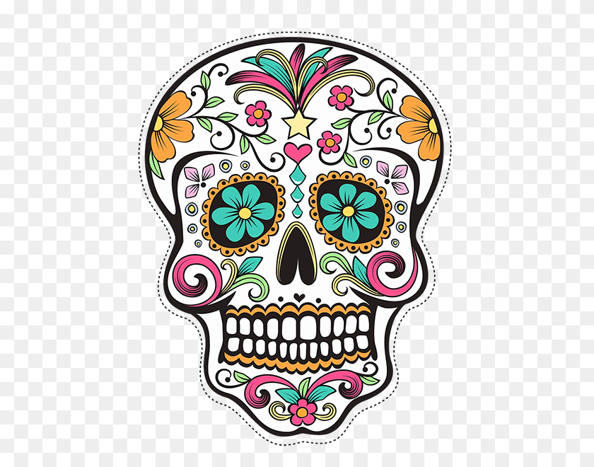 471x600 How To Draw Mexican Sugar Skulls - Dia De Los Muertos Skull Clipart