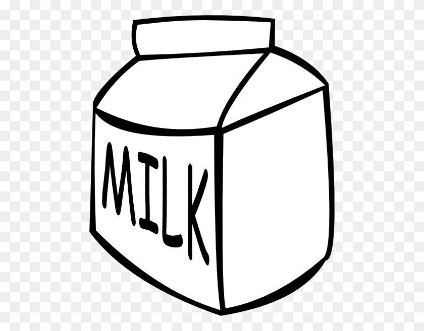 486x597 Как Нарисовать Галерею Изображений Картонной Коробки С Молоком - Черно-Белый Клипарт В Салоне