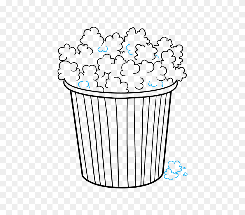 680x678 How To Draw Popcorn - Popcorn Kernel PNG