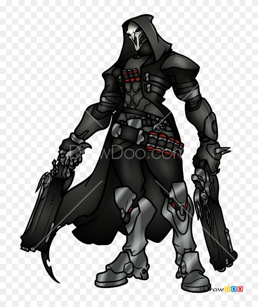828x998 Cómo Dibujar A Reaper, Overwatch - Reaper Overwatch Png