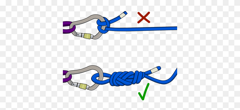 400x327 How To Tie A Clovehitch - Rope Knot Clipart
