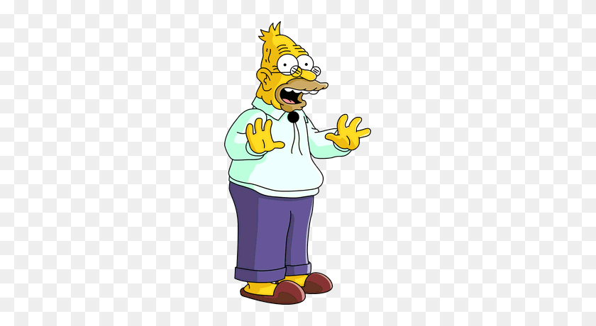 208x400 Cómo Desbloquear Al Abuelo Simpson En Los Simpson Aprovechado - Homer Simpson Clipart