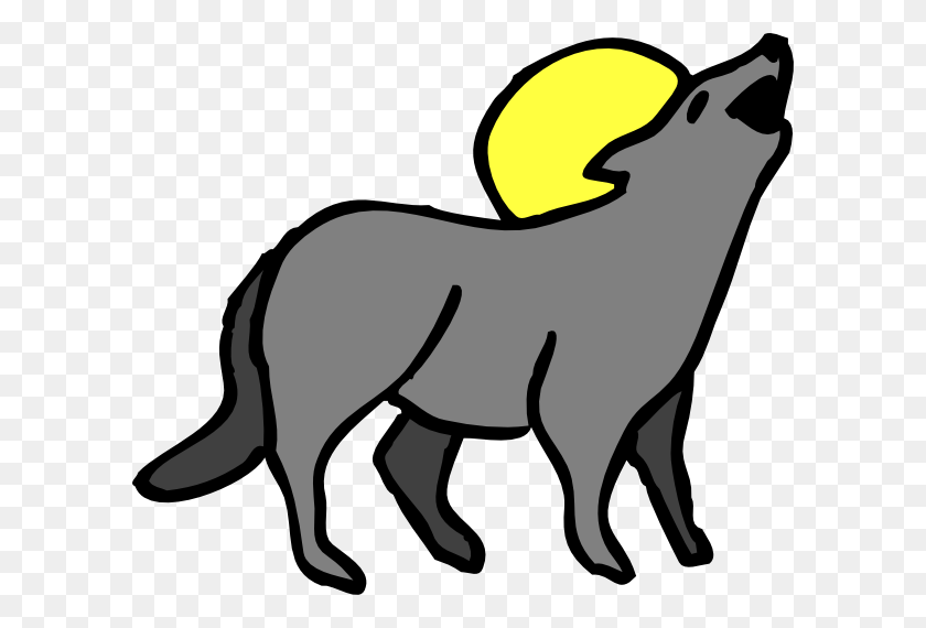 600x510 Howling Coyote Png, Clip Art For Web - Wolf Howling PNG