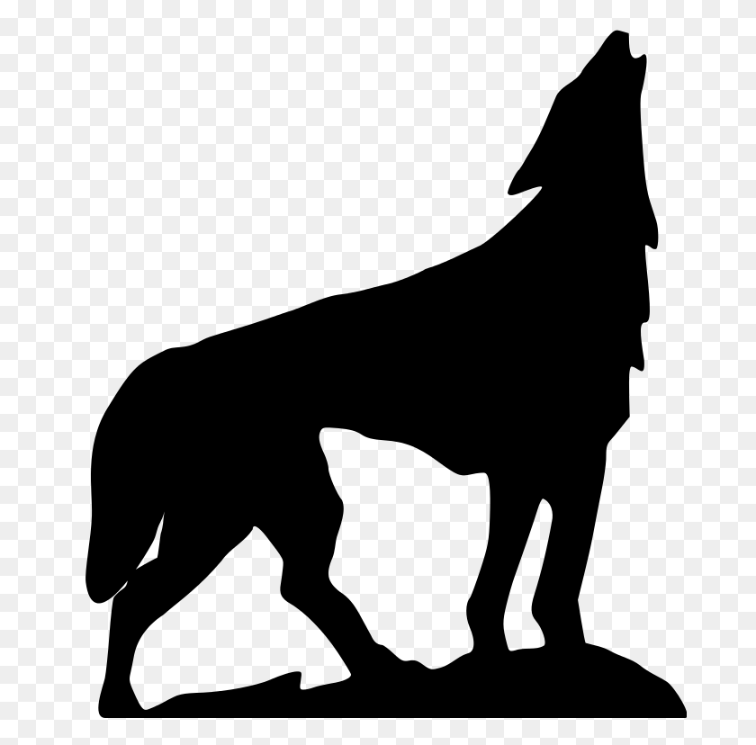 686x768 Howling Wolf Cub Clip Art To Pin - Howling Wolf Clipart