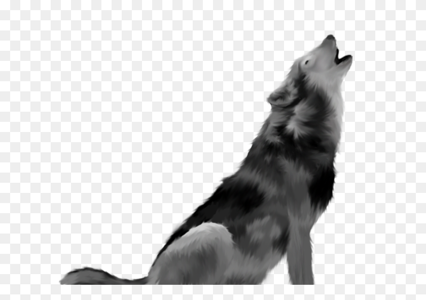 607x531 Howling Wolf Png Giftsforsubs - Wolf Howling PNG