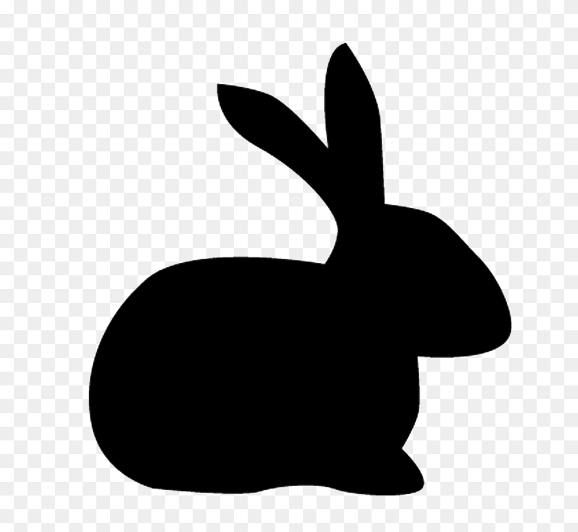 680x713 Hq Bunny Rabbit Silueta De Recortes - Imágenes Prediseñadas De Silueta De Conejo