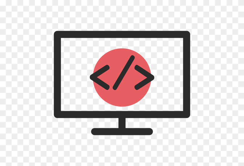 512x512 Html Monitor Colored Stroke Icon - Html PNG