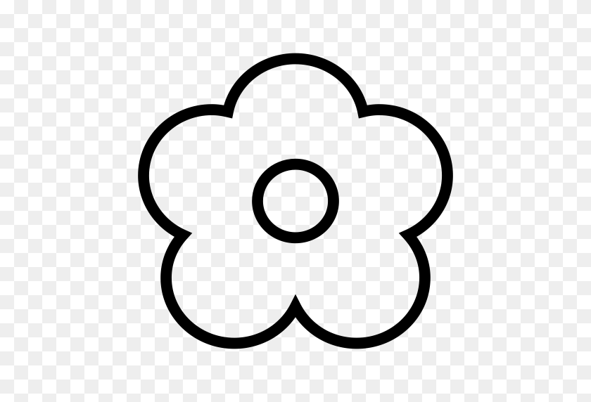 512x512 Hua, Flower, Happy Icon With Png And Vector Format For Free - Flower Line PNG