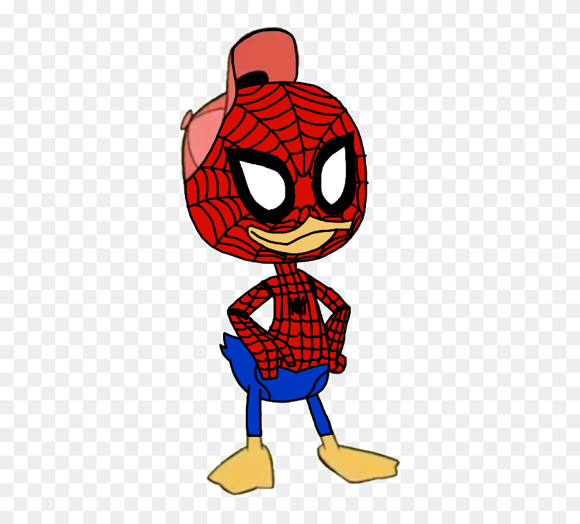 332x699 Huey As Spider Manpeter Parker - Peter Parker PNG