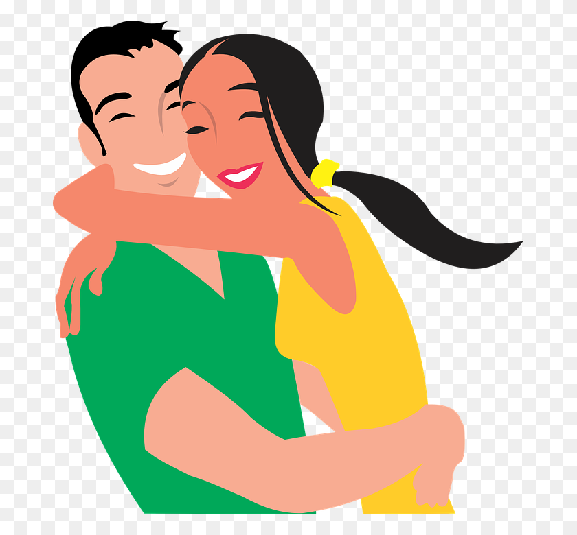 685x720 Hug Clipart Transparent - Pat On The Back Clipart
