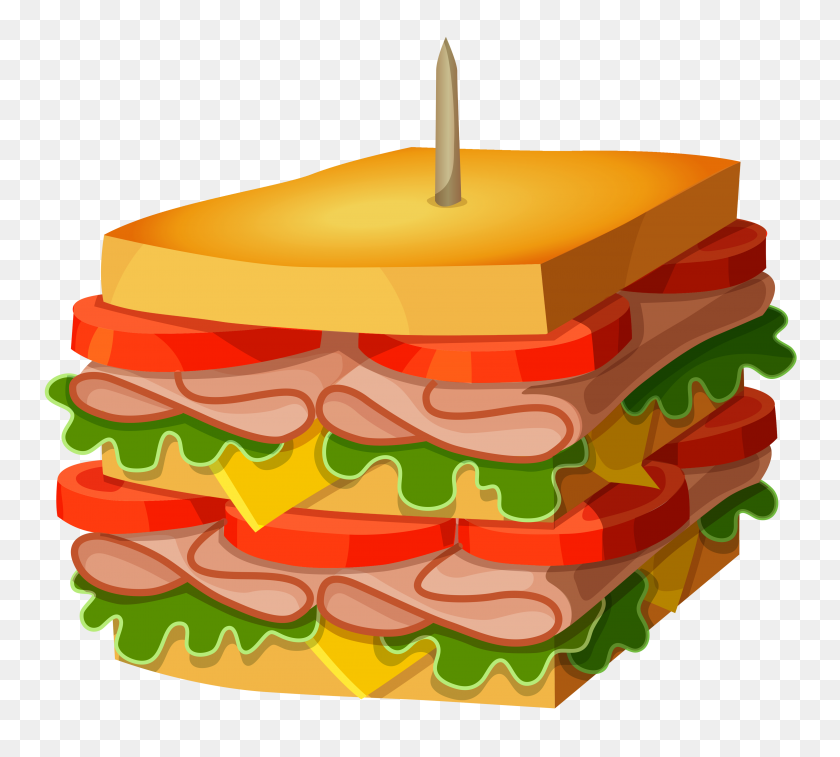 3940x3523 Png Большой Бутерброд - Фастфуд Png Клипарт