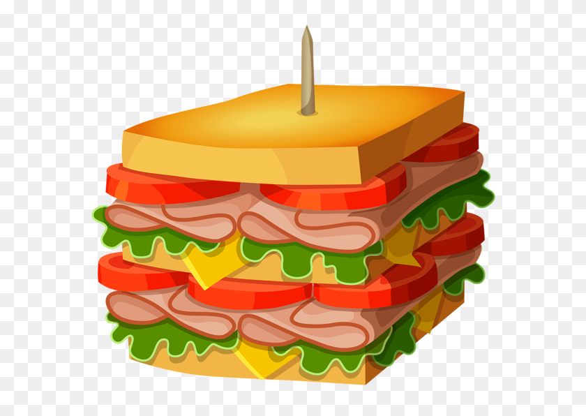 600x536 Huge Sandwich Png Vector Clipart - Finger Food Clipart