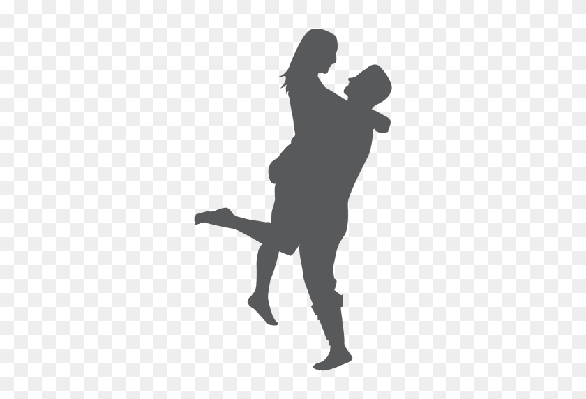 512x512 Hugging Couple Silhouette - Couple Silhouette PNG