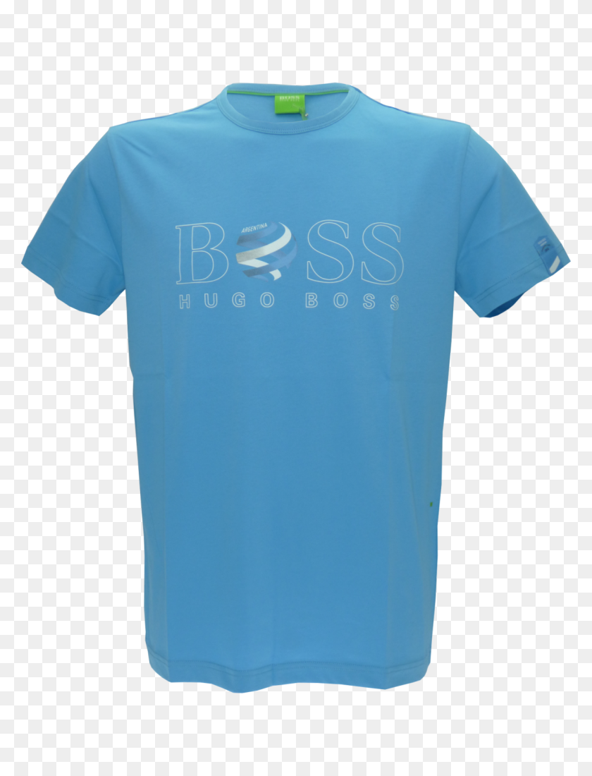 1200x1600 Camiseta Con La Bandera De Hugo Boss En Azul Claro - Bandera De Argentina Png