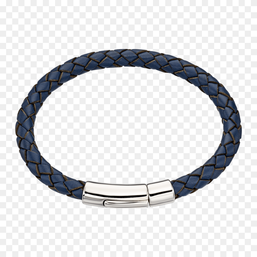 1000x1000 Hugo Boys Navy Leather Bracelet - Bracelet PNG