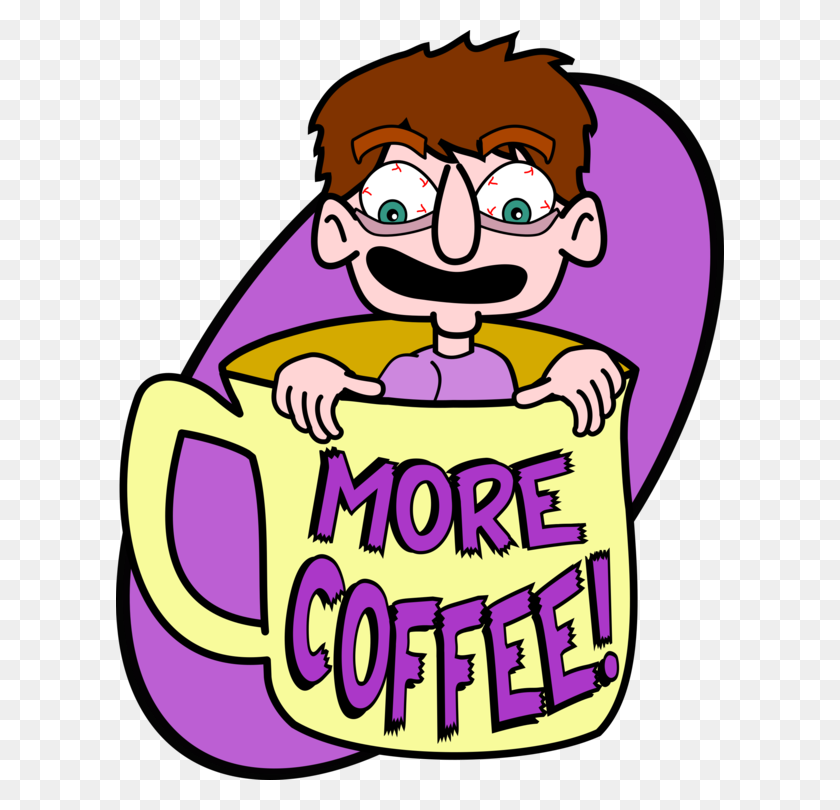 608x750 Human Behavior Coffee Cartoon Medium - Caffeine Clipart