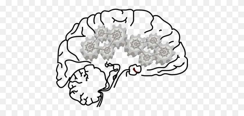 454x340 Cerebro Humano Dibujo De Iconos De Equipo De La Cabeza Humana - Cerebro Clipart Png
