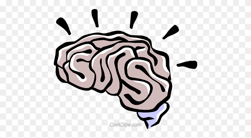 480x402 Cerebro Humano Royalty Free Vector Clipart Illustration - Free Brain Clipart